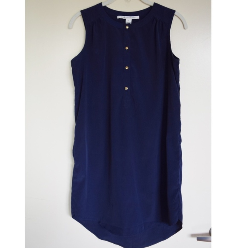 DVF Navy Sleeveless Dress
